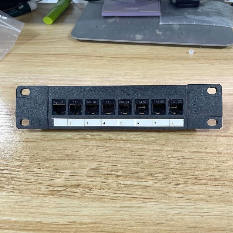 Patch Panel/Panel De Conexión Con Acoplador Cat6a, 24 Puertos, 1U, Barra De Gest