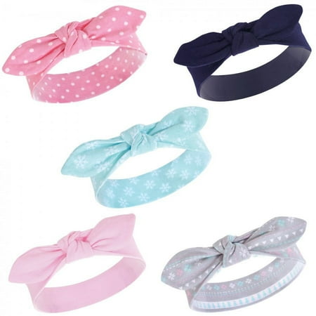 UPC: 0660168568615 | Hudson Baby Infant Girl Cotton Headbands 5pk  Winter Holiday  0-24 Months