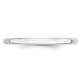 thumbnail image 3 of Primal Gold 14 Karat White Gold 2mm Lightweight Half-Round Band Size 13, 3 of 6