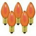 thumbnail image 2 of Club Pack of 25 C7 Ceramic Orange Replacement Christmas Light Bulbs, 2 of 2