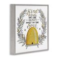 thumbnail image 2 of Stupell Industries Rustic Lodge Kind Words Comforting Bee Hive Phrase Botanical Laurels Gray Framed Giclee Art, 17 x 17, by Deb Strain, 2 of 6