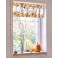 thumbnail image 4 of Valances for Windows Thanksgiving Pumpkins and Flowers Rod Pocket Cafe Window Treatments Valance Curtains for Kitchen Bathroom Laundry Basement Windows 54"x18", 4 of 6