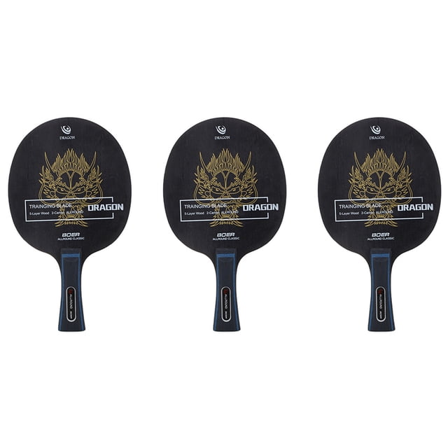 3X Raqueta de Ping Pong 7 Hoja de Tenis de Mesa Arilato Fibra de Carbono Accesorios de Tenis de Mesa Ligeros Manejar