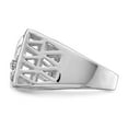thumbnail image 3 of Auriga Fine Jewelry 925 Sterling Silver Rh-Plated CZ Fleur de lis Ring for Women Size- 11, 3 of 6