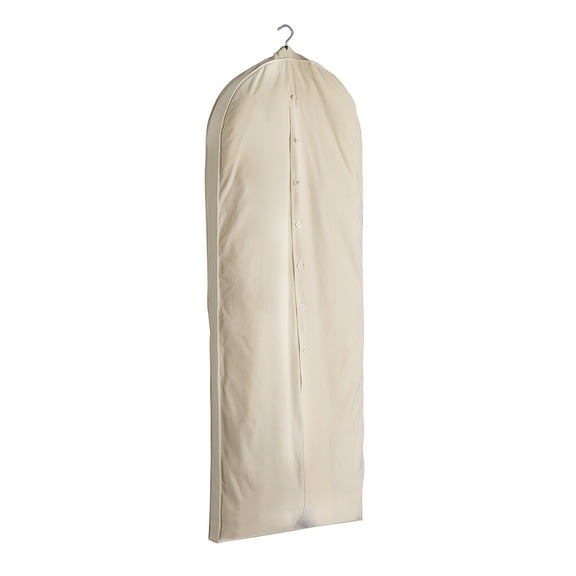 Foster-Stephens, Muslin Acid-Free Cotton Wedding Gown Garment Bag | 62" Long Coat or Dress Storage and Preservation Bag| Closet Storage for Dresses - New