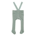 thumbnail image 2 of Douhoow 0-3Y Baby Suspender Overall Pantyhose Solid Color Ribbed Knit Tights Infant Autumn Leggings, 2 of 7
