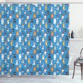 thumbnail image 1 of Ambesonne Dogs Shower Curtain, Canine Puppy Joyful Pets Paws, 69"Wx75"L, Multicolor, 1 of 3