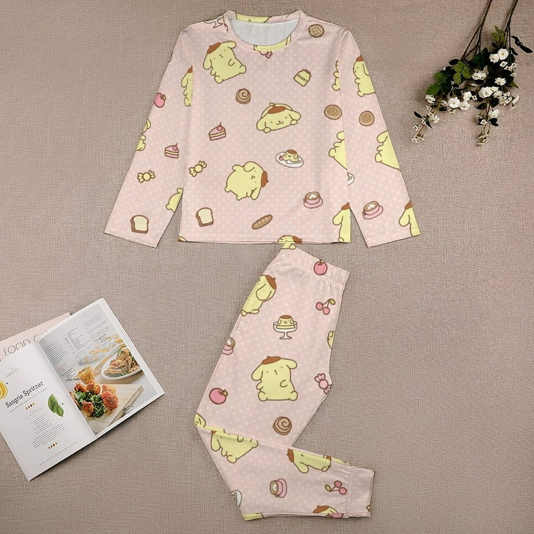 Pompompurin Girls' Long Sleeve Top And Pants 2 Piece Pajama Pompompurin Girls' Long Sleeve Top And Pants 2 Piece Pajama