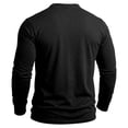 thumbnail image 5 of Stamzod Long Sleeve Henley Shirts for Men Casual Pullover Button Up Shirt Soft Home Cotton Oversized Tshirts Black L, 5 of 10