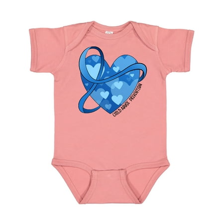 

Inktastic Child Abuse Prevention-Ribbon Around Heart Gift Baby Boy or Baby Girl Bodysuit