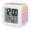 Peach, Orange, Purple, Gold, variant on Orange Green Ethnic Tribe Digital Alarm Clock for Bedrooms, Smart LED Alarm Clock with 7 Color Changing Night Light, Boho Traditional Geometric Silent Wake Up Clocks for Sleep Study Cooking 3.2"x3.2"