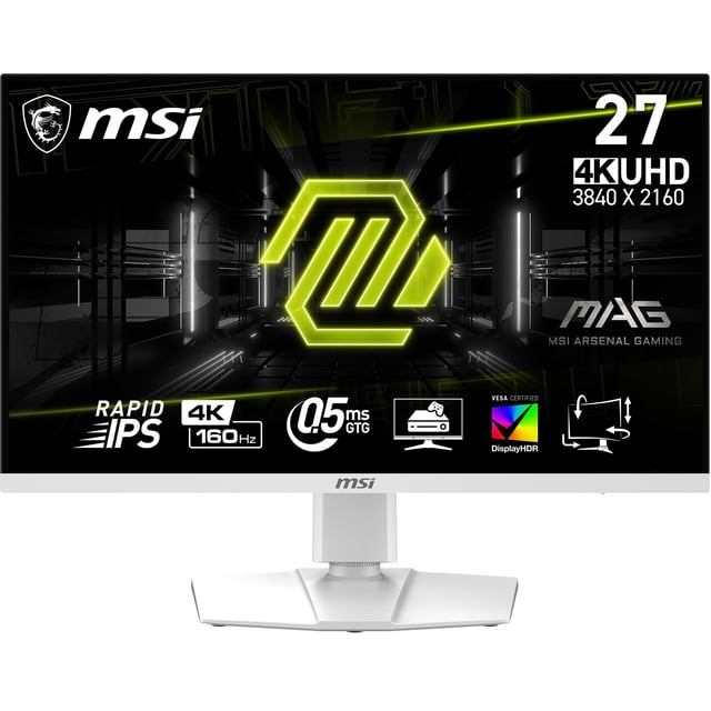 MSI Monitor de Ordenador 27" UHD Rapid IPS, Blanco, (MAG274URFW)