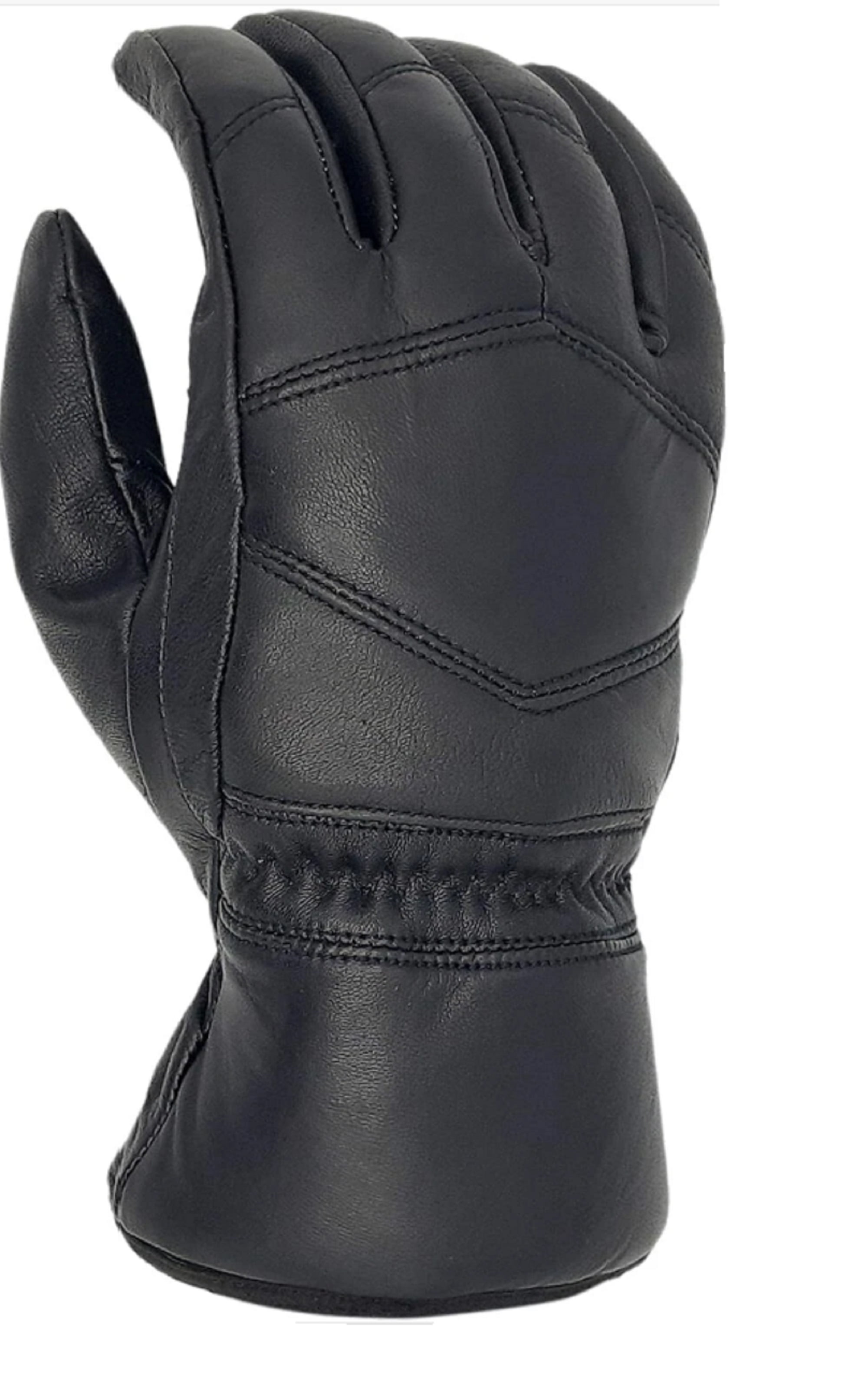 Genuine Leather Lined, Wind Proof Cold Weather Motorcycle Gloves, Driving Gloves, Riding Gloves For Men