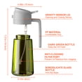 thumbnail image 5 of CXINYI 16 oz Glass Olive Oil Dispenser for Kitchen, 2 in 1 Oil Sprayer Bottle for Cooking, Salad, BBQ and Frying, Grey, 5 of 7
