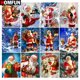 thumbnail image 2 of HOMFUN-pintura de diamante 5D Diy, bordado de diamantes de imitación con patrón de Papá Noel, punto de cruz, navidad, 2 of 4