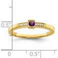 thumbnail image 4 of 14K Yellow Gold Family Jewelry Diamond Semi-Set Ring (Size 7) Made In China xmr42/1, 4 of 5