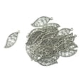 thumbnail image 4 of 30 Piezas de Aleación de Plata Hojas Huecas Colgantes Joyería de Bricolaje Perfecl Colgante de joyería de moda, 4 of 8