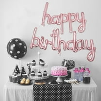 GOOHOCHY 1 Set Rose Gold Letter Shape Aluminum Foil Balloon for Birthday Party Decoration