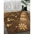 thumbnail image 3 of Ahgly Tapis d'Intérieur Lavable en Machine Carré Orange Transitionnel, 5 Pieds Carré, 3 of 7