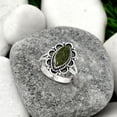 thumbnail image 3 of Natural Tektite Rough - Greek 925 Sterling Silver Ring s.8 Jewelry R-1256 SDR161497, 3 of 5