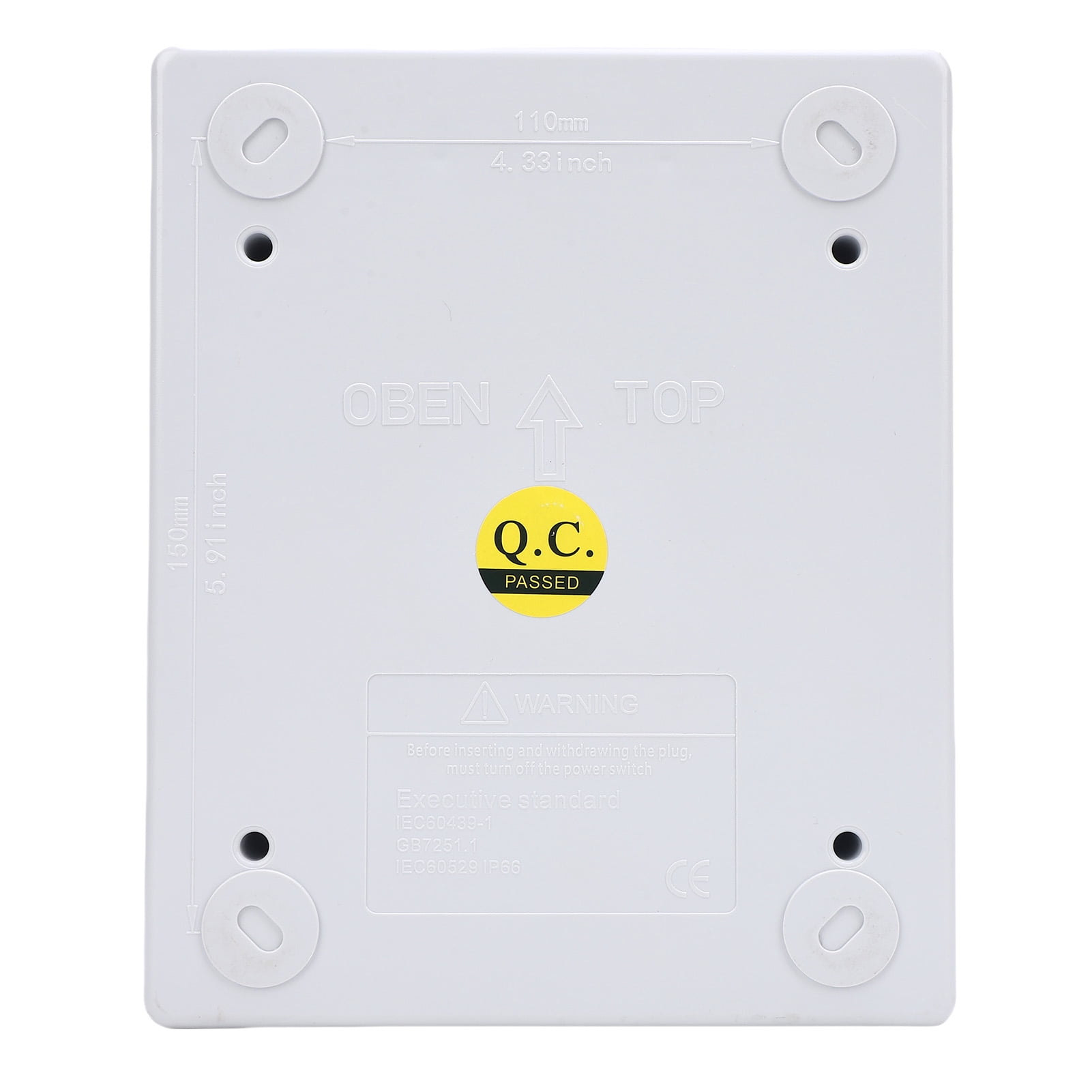 YAHHU Outdoor Waterproof Distribution Box 32A Electrical Time Control Switch Programmable Digital Timer Box Weatherproof Box for Street Light Pump 230V AC (20x18x12 cm / 7.87x7.09x4.72 Inches)