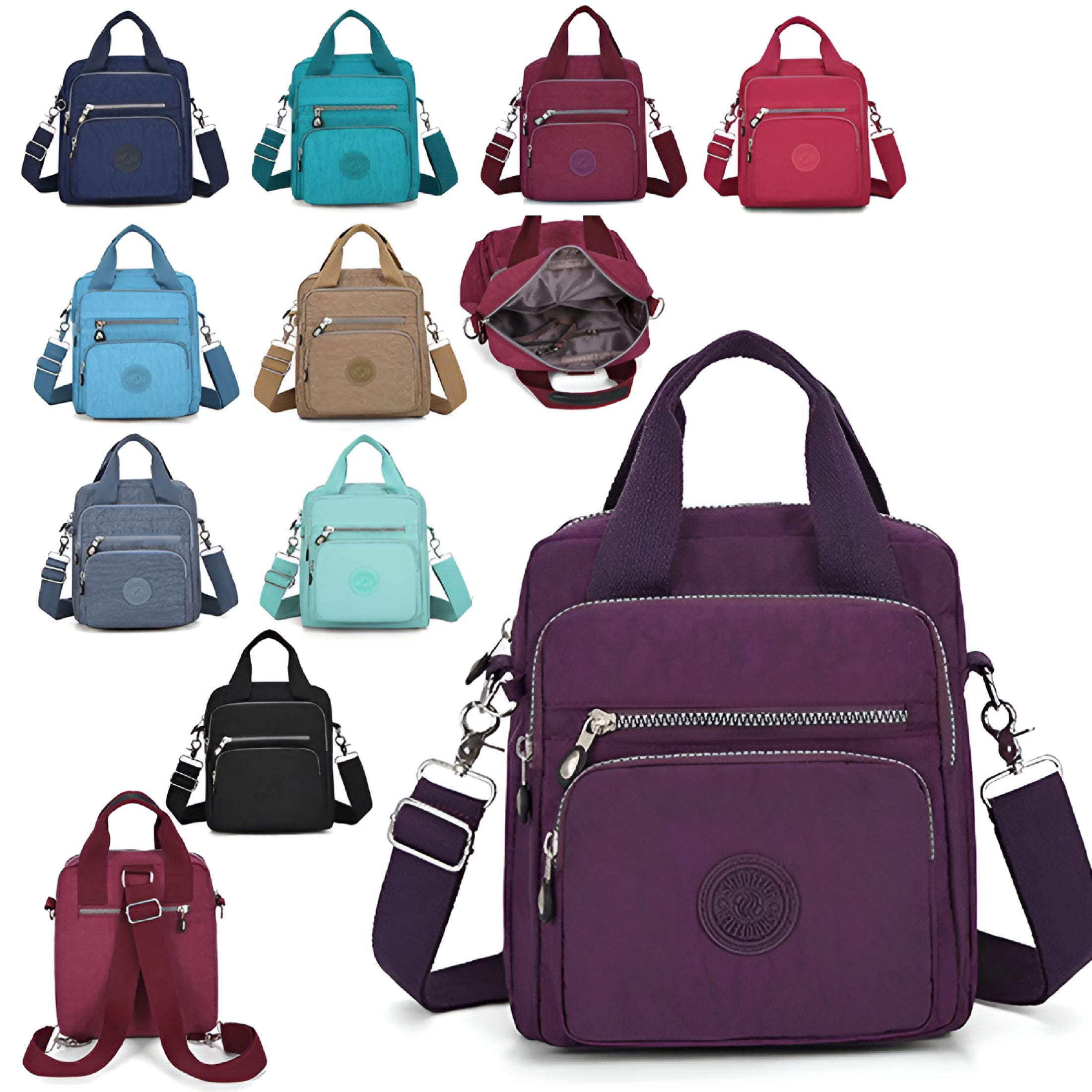 GASTROPOD 2026 New Crossbody Bags for Women Nylon Travel Multi Pocket Cross Body Messenger Purses Top Handle Shoulder Handbags Travel Crossbody Bags for Women