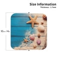 thumbnail image 2 of Yiaed Shells and Starfish Print Leather Coasters for Drinks - Cup Coasters Coffee Table Kitchen Table Bar, Home & Office Gifts Handmade Drink Coasters-Square, 2 of 6