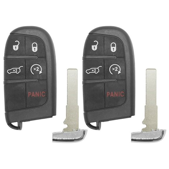 2 Pack Remote Key Fob for 2017 - 2020 Jeep Compass M3N-40821302 4A Chip 5 Button