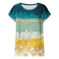 thumbnail image 4 of Aloohaidyvio Tops for Women,Women Casual Printed Short Sleeve Round Neck Pullover Blouse T-Shirt Tops, 4 of 5