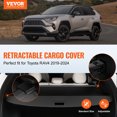 thumbnail image 2 of VEVOR Retractable Cargo Cover for Toyota RAV4 2019-2024 Upgrade Rear Trunk Cover, 2 of 9