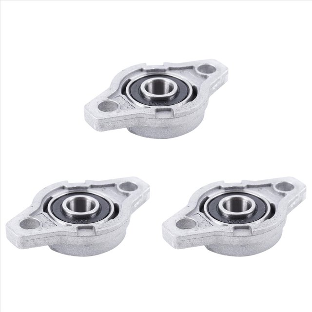 3X Rodamientos de Bloque de Almohada con Interior de 10 mm de Diámetro Interior KFL000