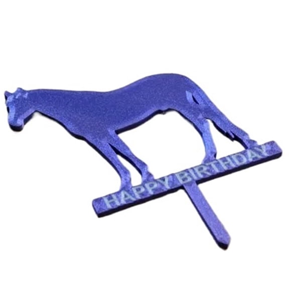 5pcs Happy Birthday Horse Cake Topper 3D Printed Ornament