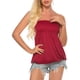 thumbnail image 1 of Mujeres sin mangas tubo superior sin tirantes blusa plisada túnica tanques Tops BANYUO  Electrónica, 1 of 6