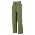 thumbnail image 5 of Womens Travel Pants Solid Colored Cotton And Linen Wide Leg Pants Long Trousers With Buttons And Loose Outer Pockets Elastic High Waist Soft Breathable 2Xl Pants For Women, 5 of 9