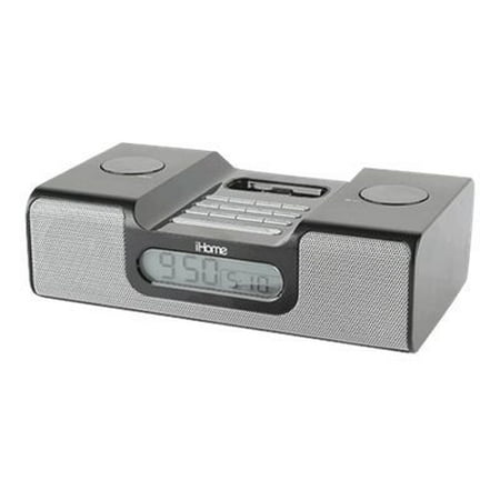 iHome IH8BR - Clock radio with Apple Dock cradle - black