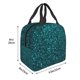 thumbnail image 3 of Easygdp teal sparkling Bolsa Térmica Premium - Tela Oxford Impermeable, Gran Capacidad, Bolsillo Frontal, Unisex para Trabajo, Escuela, Actividades al Aire Libre y Picnics, 3 of 8