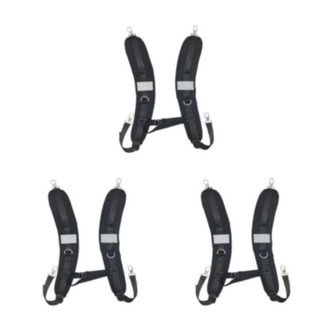pitrice 1/2/3 Shoulder Strap Replaced Part Backpack Cord Fine Workmanship Handily Install Load-bearing Buckle Adjustable Sack Lanyard Black 3PCS