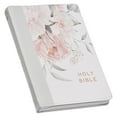 thumbnail image 2 of KJV Holy Bible, Deluxe Gift Bible with Thumb Tabs, Ribbon Marker, King James Version, Faux Leather, Frosty Gray and Pink Floral, Zipper Closure, 2 of 2