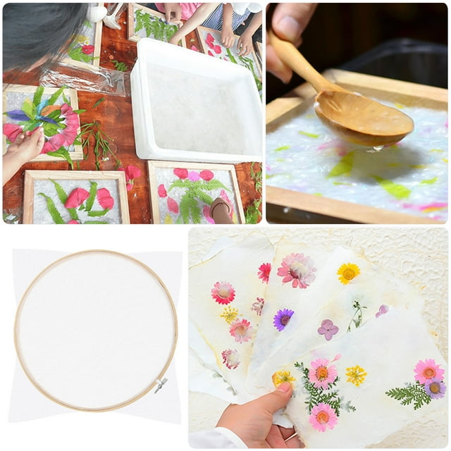 Minkissy 1Pack Handicraft Wooden Frame for Paper Making and Diy Projects Suitable for All Ages and Family Time