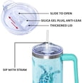 thumbnail image 6 of 30 Oz Sea Turtle Tumbler with Handle and Straw, Insulated Stainless Steel Coffee Travel Cup Mug Water Bottle, Christmas Unique Cute Sea Turtle Gifts for Women Turtle Lovers Mom Men, 6 of 6