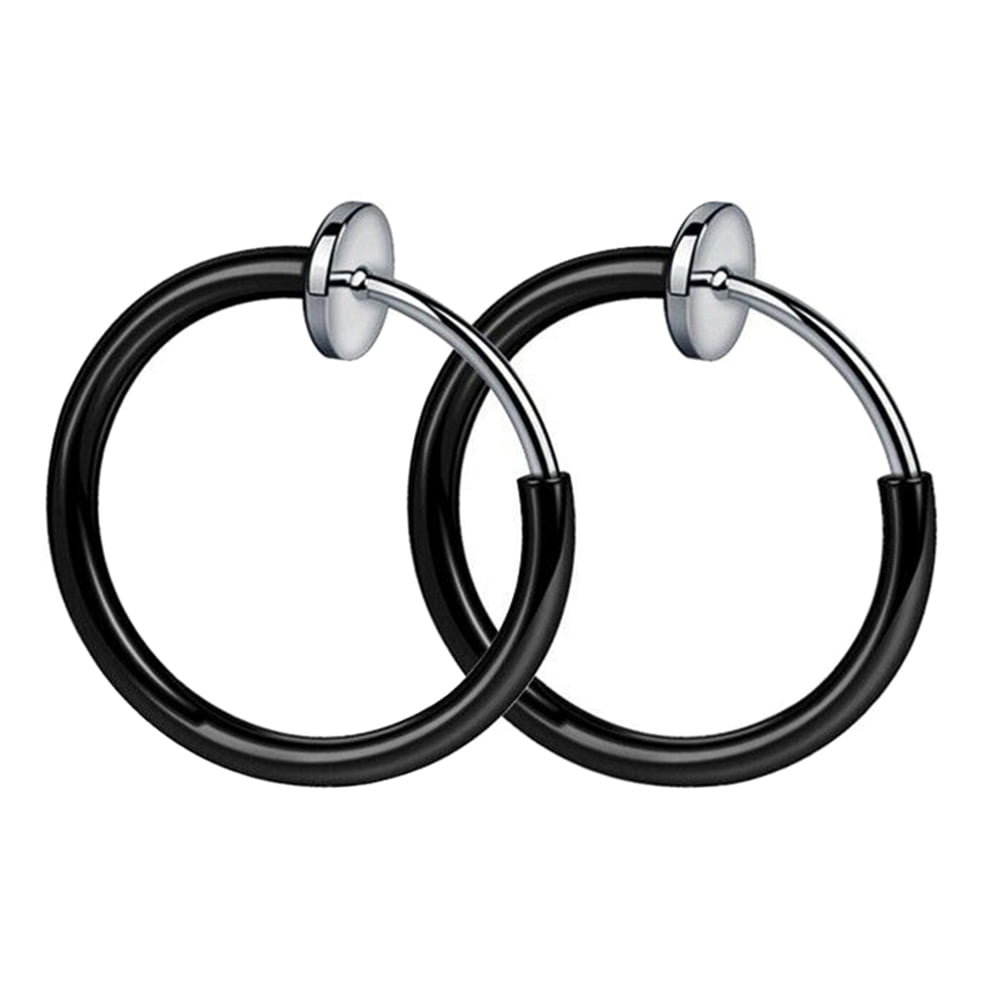Lzndeal Nonpierced Ear Hoops Retractable Earrings Women No Need