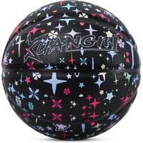Kuangmi Cross Star Graffiti Basketball Size 7 Colorful PU Material 29.5 inches Indoor and Outdoor Universal Trendy Enthusiast Basketball Training and Entertainment Ball