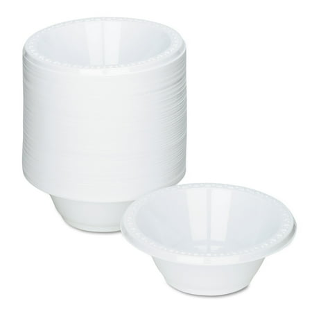 

VeZee s Medium Weight White Disposable 5 oz. Plastic Dessert Bowls 100/Pack