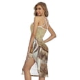 thumbnail image 2 of Vintage Alaskan Malamute Printed Cross Back Cami Dress, Dog Pet Lover Fashion Summer Maxi Sexy Casual Dress For Women, 2 of 4