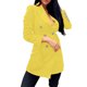 thumbnail image 1 of Gibobby Blazer de mujer casual Blazer de ante sintético con cordón frontal abierto para mujer Chamarra delgado para mujer(Amarillo,M), 1 of 5