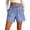 Dark Blue, variant on Tumotour Plus Size Summer Board Shorts for Women'S Checkered Double Pocket Wide-Leg Shorts Loose Sporty Elasticated Side Pocket Drawstring Elastic Waist Shorts Athletic Workout Shorts