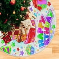 thumbnail image 3 of FMSHPON Happy Birthday Balloons Cakes Xmas Christmas Tree Skirt Stand Mat for Holiday Party Decoration Indoor Outdoor 36 inches, 3 of 6