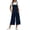Navy, variant on Wide Leg Overalls for Women Adjustable Strap Sleeveless Capri Jumpsuits Casual Summer Loose Rompers with Pockets, M