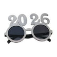 thumbnail image 2 of 1Pcs 2026 Glasses,2026 Graduation Sunglasses，Fancy New Year Party Glitter Number Photo Props Glasses (Silver), 2 of 5