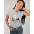 thumbnail image 2 of Live Simply Daisy T-Shirt Women -Image by Shutterstock, Female 4X-Large, 2 of 4